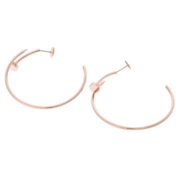 カルティエ ジュストアンクル フープ ピアス ラージ ゴールド CRB8301211 K18ピンクゴールド PG レディース ジュエリー 【中古】【jewelry】