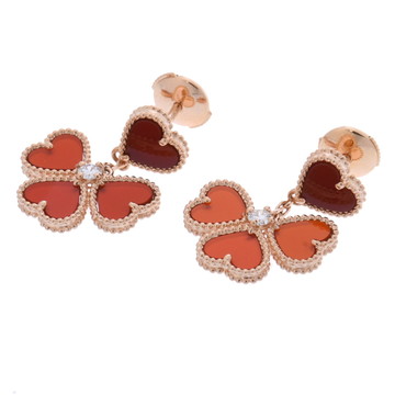 ヴァン クリーフ&アーペル スウィートアルハンブラ ハート エフイヤージュ ピアス ゴールド K18ピンクゴールド PG レディース ジュエリー 【中古】【jewelry】