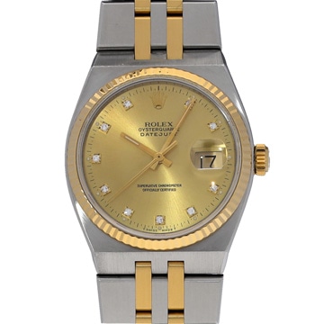 ロレックス オイスタークォーツ デイトジャスト 17013G シャンパン/ダイヤモンド メンズ 時計 【中古】【wristwatch】