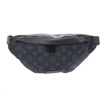 ルイ ヴィトン モノグラムシャドウ ディスカバリー バムバッグ PM ネイビー M45729 レザー メンズ バッグ 【中古】【bag】