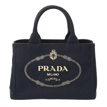 プラダ カナパトート 2WAY ネイビー 1BG439 デニム レディース バッグ 【中古】【bag】