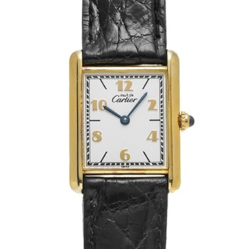 カルティエ マストタンク 162354 ホワイト ユニセックス 時計 【中古】【wristwatch】