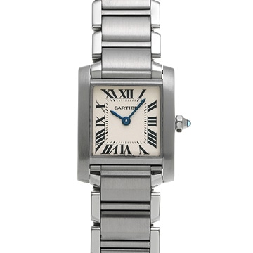 カルティエ タンクフランセーズ SM W51008Q3 シルバー レディース 時計 【中古】【wristwatch】
