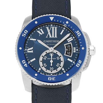 カルティエ カリブル ドゥ カルティエ ダイバー WSCA0010 ブルー メンズ 時計 【中古】【wristwatch】