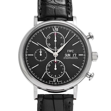 IWC ポートフィノ クロノグラフ IW391002 ブラック メンズ 時計 【中古】【wristwatch】