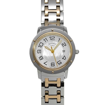 エルメス クリッパー CP1.320.212/4968 ホワイトシェル レディース 時計 【中古】【wristwatch】