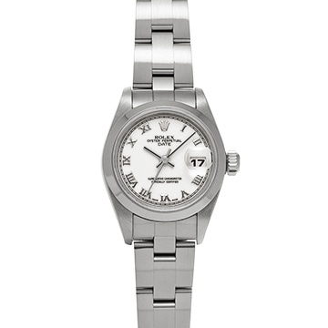 ロレックス オイスターパーペチュアル デイト 79160 ホワイト レディース 時計 【中古】【wristwatch】