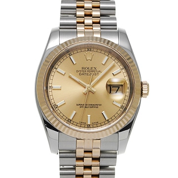 ロレックス デイトジャスト 116233 シャンパン メンズ 時計 【中古】【wristwatch】