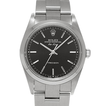 ロレックス エアキング 14000M ブラック メンズ 時計 【中古】【wristwatch】