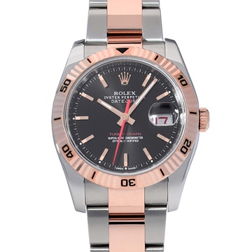 ロレックス デイトジャスト ターノグラフ 116261 ブラック メンズ 時計 【中古】【wristwatch】
