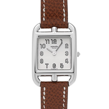 エルメス ケープコッド ドゥブルトゥール CC1.210 シルバー レディース 時計 【中古】【wristwatch】