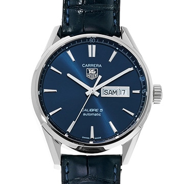 タグ ホイヤー カレラ キャリバー5 デイデイト WAR201E.FC6292 ブルー メンズ 時計 【中古】【wristwatch】