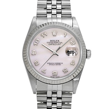 ロレックス デイトジャスト 16234NA ホワイトシェル メンズ 時計 【中古】【wristwatch】