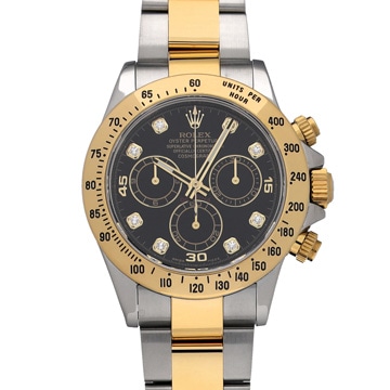 ロレックス コスモグラフ デイトナ 116523G ブラック/ダイヤモンド メンズ 時計 【中古】【wristwatch】
