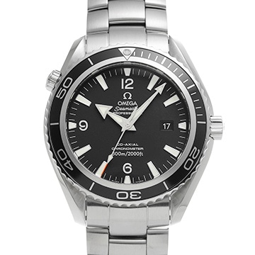オメガ シーマスター プラネットオーシャン 600 コーアクシャル 2200.50 ブラック メンズ 時計 【中古】【wristwatch】