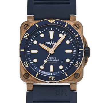 ベル＆ロス BR03-92 ダイバー ブルー ブロンズ リミテッド BR0392-D-LU-BR/SCA ブルー メンズ 時計 【中古】【wristwatch】