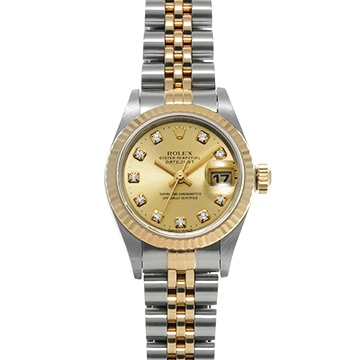 ロレックス デイトジャスト 79173G シャンパン/ダイヤモンド レディース 時計 【中古】【wristwatch】