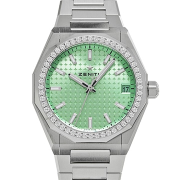 ゼニス デファイ スカイライン 36 16.9400.670/61.I001 パステルグリーン メンズ 時計 【中古】【wristwatch】