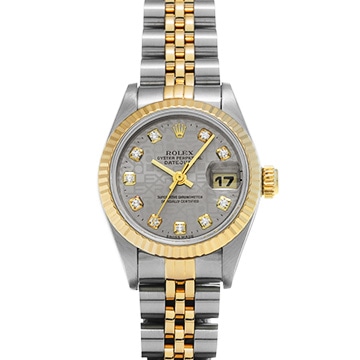 ロレックス デイトジャスト 69173G グレーコンピュータ/ダイヤモンド レディース 時計 【中古】【wristwatch】