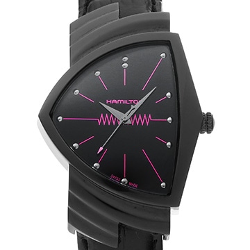 ハミルトン ベンチュラ ポギーザマン クォーツ H89421731 ブラック メンズ 時計 【中古】【wristwatch】