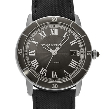カルティエ ロンド クロワジエール WSRN0003 グレー メンズ 時計 【中古】【wristwatch】