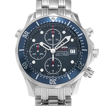 オメガ シーマスター ダイバー300 クロノグラフ 2225.80 ブルー メンズ 時計 【中古】【wristwatch】
