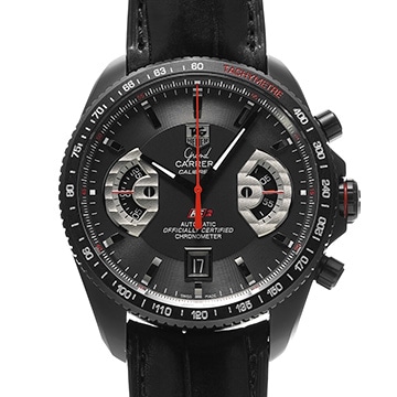 タグ ホイヤー グランドカレラ キャリバー17RS2 クロノグラフ CAV518B.FC6237 ブラック メンズ 時計 【中古】【wristwatch】