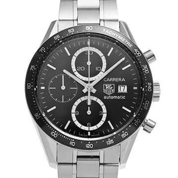 タグ ホイヤー カレラ キャリバー16 クロノグラフ CV2010.BA0786 ブラック メンズ 時計 【中古】【wristwatch】