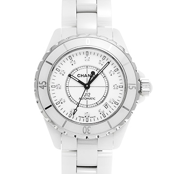 シャネル J12 38MM H1629 ホワイト/ダイヤモンド メンズ 時計 【中古】【wristwatch】
