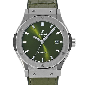 ウブロ クラシックフュージョン チタニウム グリーン 542.NX.8970.LR グリーン メンズ 時計 【新品】【wristwatch】