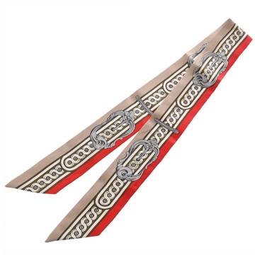 エルメス ツイリー BRIDEDE COUR マルチカラー シルク100% レディース 【中古】【other】