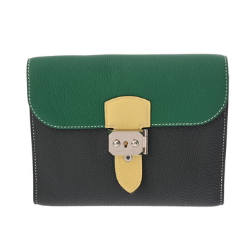 エルメス サック アデペッシュ 21 グリミスティ/ヴェールヴェルティゴ/ジョーヌプッサン トゴ メンズ バッグ 【中古】【bag】