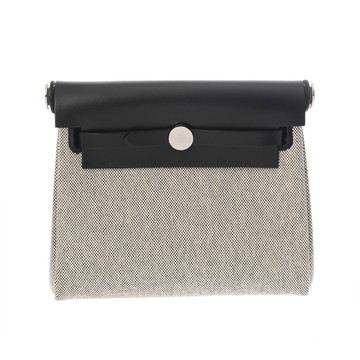 エルメス エールバッグ ジップ ミニ エクリュ/ブラック トワルアッシュ/ヴァッシュハンター レディース バッグ 【未使用】【bag】