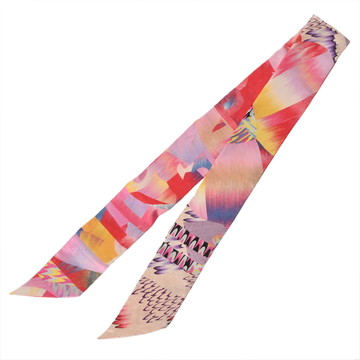 エルメス ツイリー ALL OVER MARBLE SILK 京都マーブル ローズ/マルチカラー 063889S シルク100% レディース 【未使用】【other】