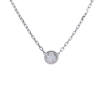 カルティエ ダムールネックレス LM シルバー CRB7215400 K18ホワイトゴールド WG レディース ジュエリー 【中古】【jewelry】