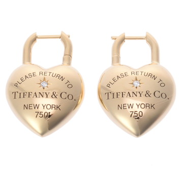 ティファニー リターントゥ フルハート ピアス ミディアム ゴールド 73335086 K18イエローゴールド YG レディース ジュエリー 【中古】【jewelry】