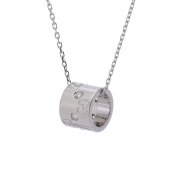 グッチ アイコン ネックレス 6PD シルバー K18ホワイトゴールド WG レディース ジュエリー 【中古】【jewelry】