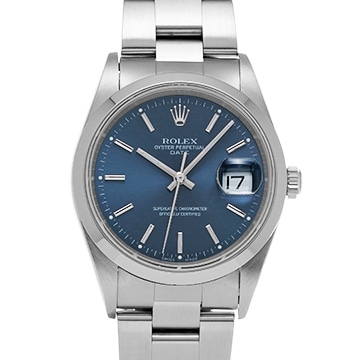 ロレックス オイスターパーペチュアル デイト 15200 ブルー メンズ 時計 【中古】【wristwatch】
