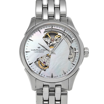 ハミルトン ジャズマスターオープンハート レディ オート H32215190 ホワイトシェル メンズ 時計 【中古】【wristwatch】