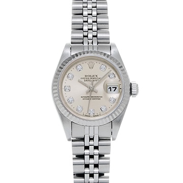 ロレックス デイトジャスト 69174G シルバー/ダイヤモンド レディース 時計 【中古】【wristwatch】