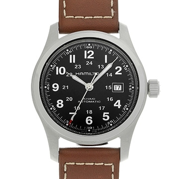 ハミルトン カーキ フィールド オート H70555533 ブラック メンズ 時計 【中古】【wristwatch】
