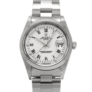 ロレックス オイスターパーペチュアル デイト 15200 ホワイト メンズ 時計 【中古】【wristwatch】