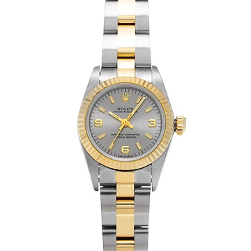 ロレックス オイスターパーペチュアル 67193 グレー レディース 時計 【中古】【wristwatch】