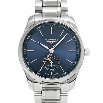 ロンジン マスターコレクション ムーンフェイズ L2.909.4.92.6 ブルー メンズ 時計 【中古】【wristwatch】