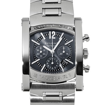 ブルガリ アショーマ クロノグラフ AA44SCH ブルーグレー メンズ 時計 【中古】【wristwatch】