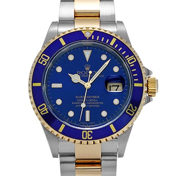 ロレックス サブマリーナ デイト 16613 ブルー メンズ 時計 【中古】【wristwatch】