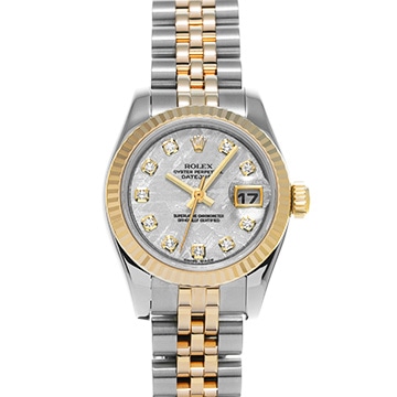 ロレックス デイトジャスト 179173G メテオライト/ダイヤモンド レディース 時計 【中古】【wristwatch】