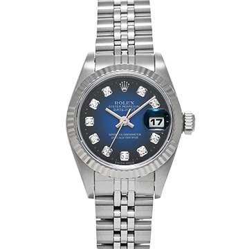 ロレックス デイトジャスト 69174G ブルー・グラデーション/ダイヤモンド レディース 時計 【中古】【wristwatch】