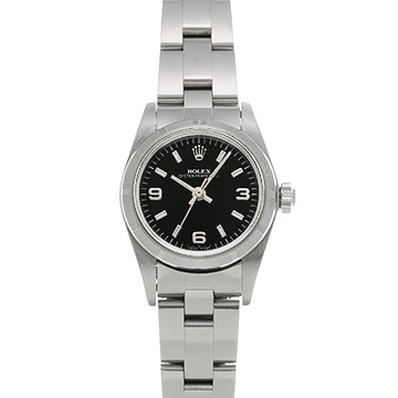 ロレックス オイスターパーペチュアル 76030 ブラック レディース 時計 【中古】【wristwatch】