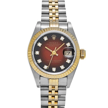 ロレックス デイトジャスト 69173G チェリー・グラデーション/ダイヤモンド レディース 時計 【中古】【wristwatch】